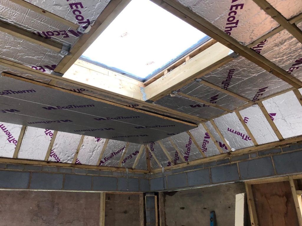 Extension roof insulation, KL and Sons Building Services, Devizes, Marlborough, Calne, Bath