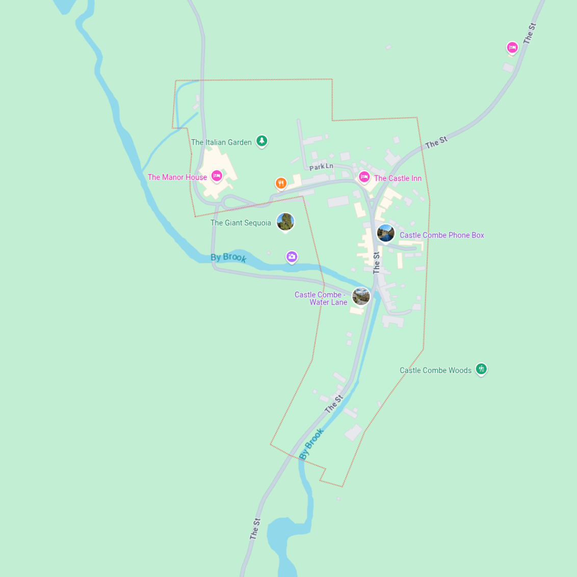 Map of Castle Combe