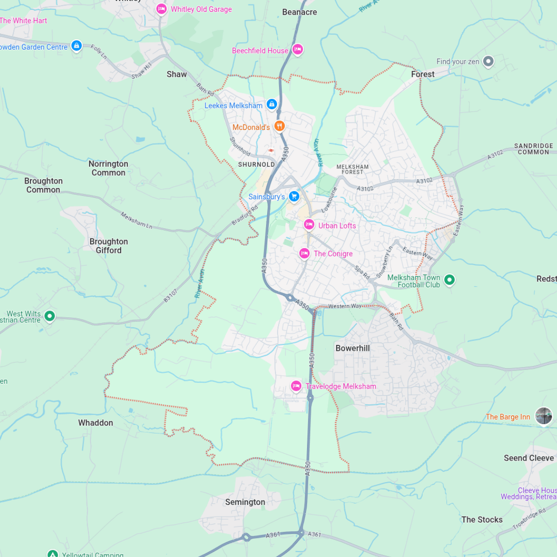 Map of Melksham