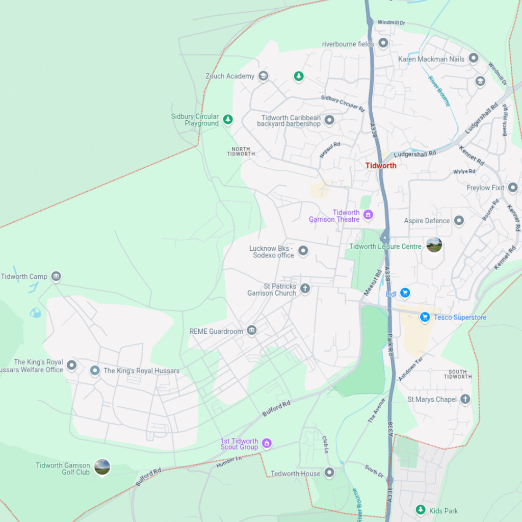 Map of Tidworth